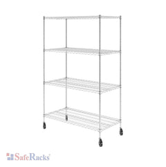 SafeRacks 24" x 48" x 72" 4-Tier Wire Shelving