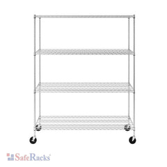 SafeRacks 24" x 60" x 72" 4-Tier Wire Shelving