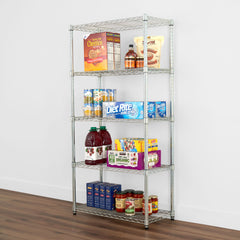 SafeRacks 14" x 30" x 60" 5-Tier Wire Rack