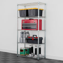 SafeRacks 14" x 30" x 60" 5-Tier Wire Rack