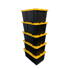 SafeRacks 4' x 8' Overhead Garage Storage Bundle w/ 5 Bins (Yellow/Red)